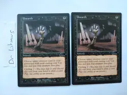 2x Unearth Urza's Legacy MTG Great Condition - Image 1