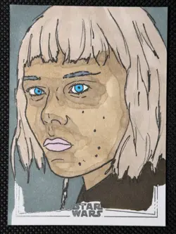 2025 Topps Star Wars Galaxy SHIN HATI Sketch Card by Ryan Johnston - Image 1