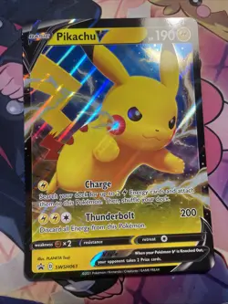 Pokemon TCG Pikachu V Pokemon Oversized Promos SWSH061 Holo Promo Promo - Image 1