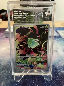 Bulbasaur 133/132 Mega Evolution Stamped Full Art Promo Pokemon TCG TAG 9 - Image 1