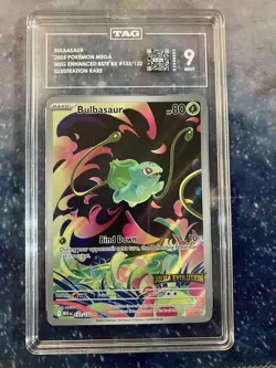 Bulbasaur 133/132 Mega Evolution Stamped Full Art Promo Pokemon TCG TAG 9 - Image 3