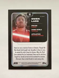 2023 Topps Star Wars Flagship - Owen Lars - #48/75 - NM! - Image 2