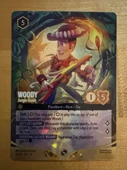 Lorcana Foil Woody - Jungle Guide Set Champs Top - 8 Promo Wilds Unknown 54/P3 - Image 1