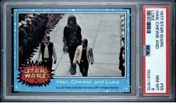 1977 Topps Star Wars 4 Card Lot for Tom, PSA 8 - Image 1