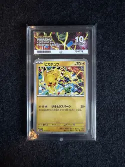 Pokemon 2025 Pikachu Japanese Pokemon Card Gym #291/SV-P ACE 10 Mint Perfect Sub - Image 1
