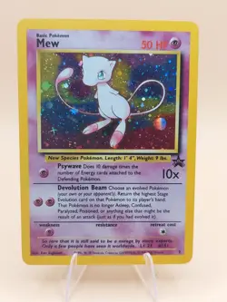 Mew Holo Rare Pokemon Black Star Promo #9 WOTC 1999-2000 - Image 2