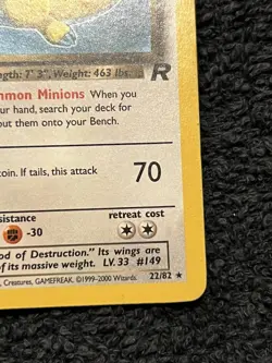 Pokemon Dark Dragonite 1st Edition Team Rocket Non-Holo 22/82 - Image 2