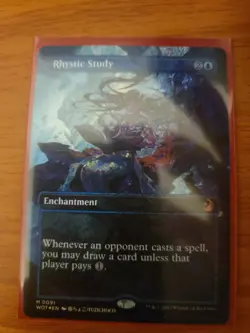 Rhystic Study (Anime Borderless) (Confetti Foil) Wilds of Eldraine:... - Image 3