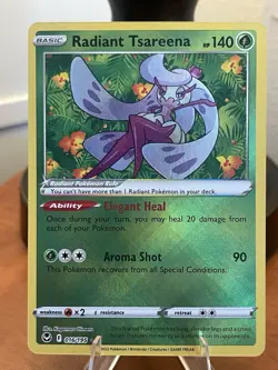 Pokemon-Radiant Tsareena-Silver Tempest-016/195-Radiant Rare-Holo-NM - Image 1