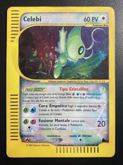 Pokemon Card-Celebi-145/144-Skyridge-Holo-ITALIAN-Crystal-LP - Image 1