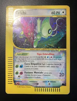 Pokemon Card-Celebi-145/144-Skyridge-Holo-ITALIAN-Crystal-LP - Image 3