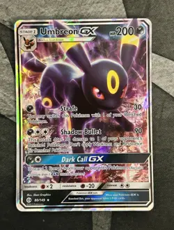 The Pokemon Company Umbreon GX Ultra Rare Holo SM Base 80/149 200 HP EN 2017 - Image 1