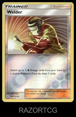WELDER 189/214 UC UNBROKEN BONDS POKEMON REVERSE HOLO NM/M - Image 1