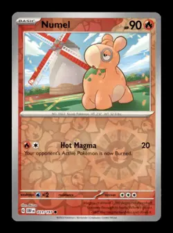SV03: Obsidian Flames Pokemon TCG Numel Common Reverse Holo - Image 1