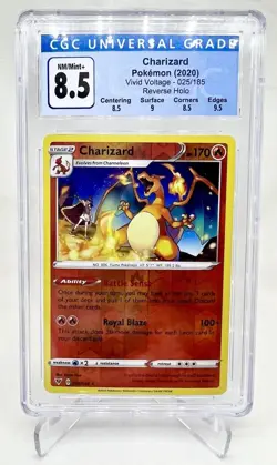 2020 Pokemon Charizard 25/185 Vivid Voltage CGC 8.5 - Reverse Holo GRAIL! - Image 1
