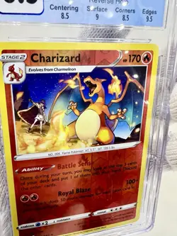 2020 Pokemon Charizard 25/185 Vivid Voltage CGC 8.5 - Reverse Holo GRAIL! - Image 4