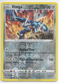 Dialga 121/185 Holo Rare Vivid Voltage Pokemon Reverse Holo - Image 1