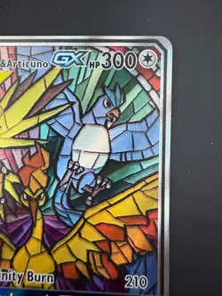 Pokemon TCG Moltres Zapdos Articuno GX SM210 Stained Glass Promos Holo - Image 2