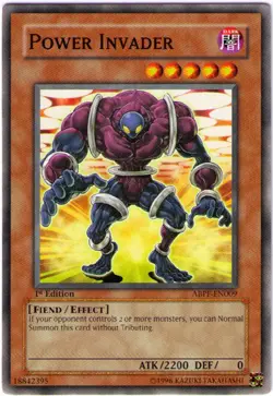 Power Invader - ABPF-EN009 - Common - 1st Edition Lightly Played Absolute Powerf - Image 1