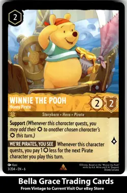 Winnie the Pooh Hunny Pirate #3/204 Azurite Sea Disney lorcana Rare - Image 1