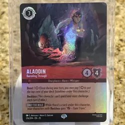 Disney Lorcana-Whispers in the Well-Aladdin-Barreling Through-#216-Epic Holo-NM - Image 5
