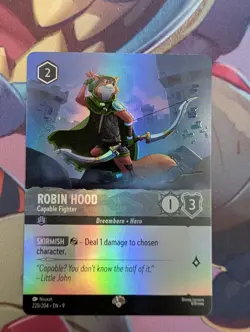 Disney Lorcana Fabled Robin Hood - Capable Fighter (Epic) 220/204 Holo 🏹 - Image 1
