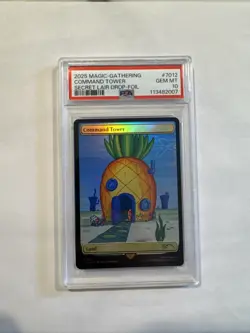2025 MTG Magic The Gathering SpongeBob Secret Lair Command Tower #7012 PSA 10! - Image 1