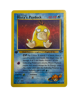Pokemon Tcg Misty's Psyduck 90/132 1st Edition Gym Challange (Ex-NM) - Image 1