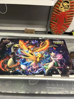 2019 Pokemon TCG Hidden Fates Play Mat Playmat Charizard Moltress Mewtwo - Image 1