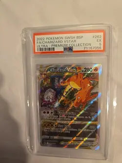 2022 Pokemon Sword & Shield Promo: CHARIZARD VStar #swsh262 Full Art: PSA 5 - Image 4