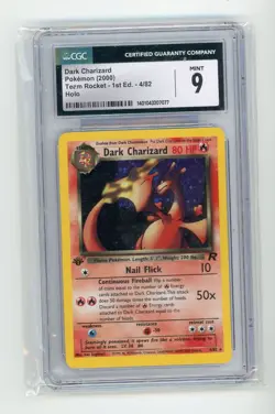 CGC 9 Dark Charizard 4/82 Team Rocket Holo 1st Edition 2000 POKEMON HOLOGRAPHIC - Image 1