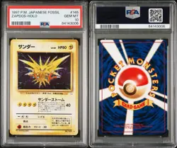 1997 Pokemon Japanese Fossil Zapdos #145 Holo Rare PSA 10 SWIRL - Image 3