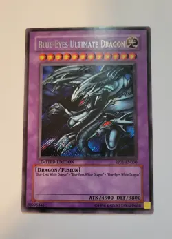 2008 Yu-Gi-Oh! RP01-EN000 Limited Edition Blue-Eyes Ultimate Dragon Secret MP - Image 1