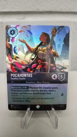 Lorcana Wilds Unknkown Pocahontas Steadfast Traveller 220/204 Epic - Image 1