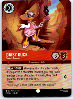 Daisy Duck - Trendy Traveler (Epic) 216/204 Epic Wilds Unknown Lorcana Holo NM/M - Image 1