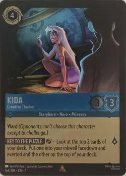 Kida - Creative Thinker 164/204 Rare Archazia's Island Lorcana Cold Foil NM - Image 1