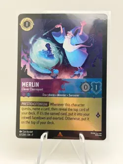 Merlin - Clever Clairvoyant 67/204 Rare Archazia's Island Lorcana Foil NM/M - Image 1