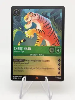 Shere Khan - Infamous Tiger 92/204 Rare Archazia's Island Lorcana Foil NM/M - Image 1