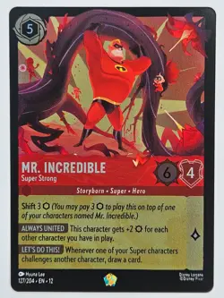 Lorcana - 127/204 Mr. Incredible - Super Strong - Legendary Foil - Image 1