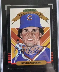 Donruss Recollection Collection Ryne Sandberg 1985 Diamond King Buyback Auto SGC - Image 2