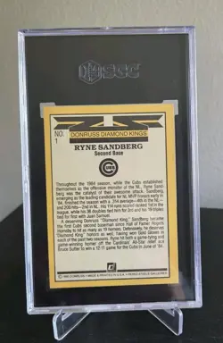 Donruss Recollection Collection Ryne Sandberg 1985 Diamond King Buyback Auto SGC - Image 3