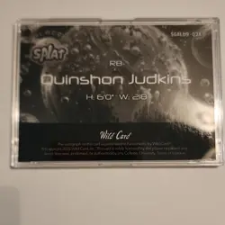 2025 Wild Card Galactic Splat Quinshon Judkins 1/1 Auto Autograph RC Rookie RARE - Image 4