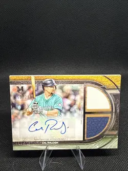 2025 Topps Museum Collection CAL RALEIGH Sig Swatches Dual Auto /299 Mariners - Image 1