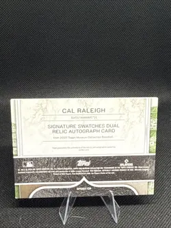 2025 Topps Museum Collection CAL RALEIGH Sig Swatches Dual Auto /299 Mariners - Image 2