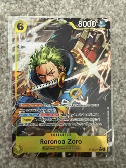 Bandai One Piece Card Game Roronoa Zoro ST29-014 SR Foil Alt Art EN - Image 2