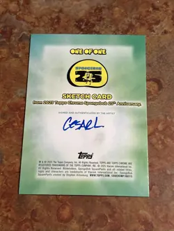 Topps Chrome SpongeBob SquarePants 2025 Plankton 1/1 Sketch Card Cesar Lopez - Image 2