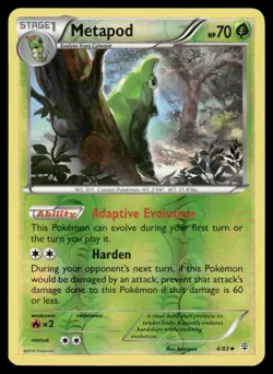 Pokemon Cards Metapod 4/83 Reverse Holo Generations Uncommon NM - Image 1