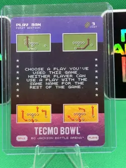 Tecmo Bo Jackson Battle Arena 1st Ed Holo Plays 10-Card Lot Play Ban - Image 1