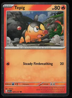 Tepig (Cosmos Holo) 029/217 Holo Miscellaneous Cards & Products Pokemon NM - Image 1