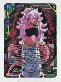 Bandai Android 21, Ceaseless Despair SR Foil BT20-143 Dragon Ball Super Card - Image 1